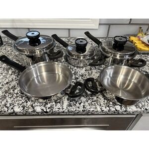 CORDON BLEU TEMP TONE PLUS 7 Ply T304 Stainless Steel 8 Piece Cookware Set- USA